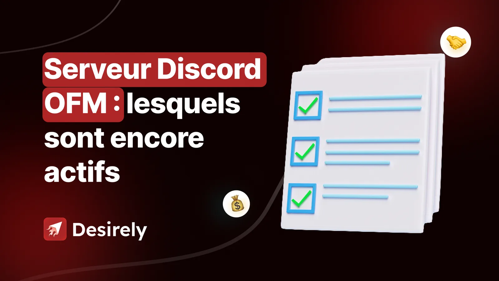 Recensement des serveurs Discord OFM francophones actifs avec leur nombre de membres et leur ratio d'activité en août 2026